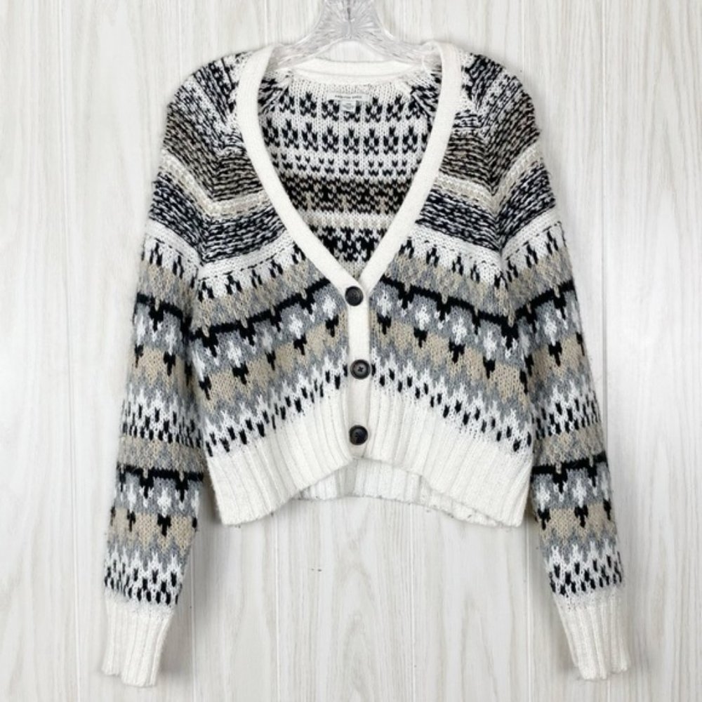 American Eagle | Crop Button Front Knit Cardigan